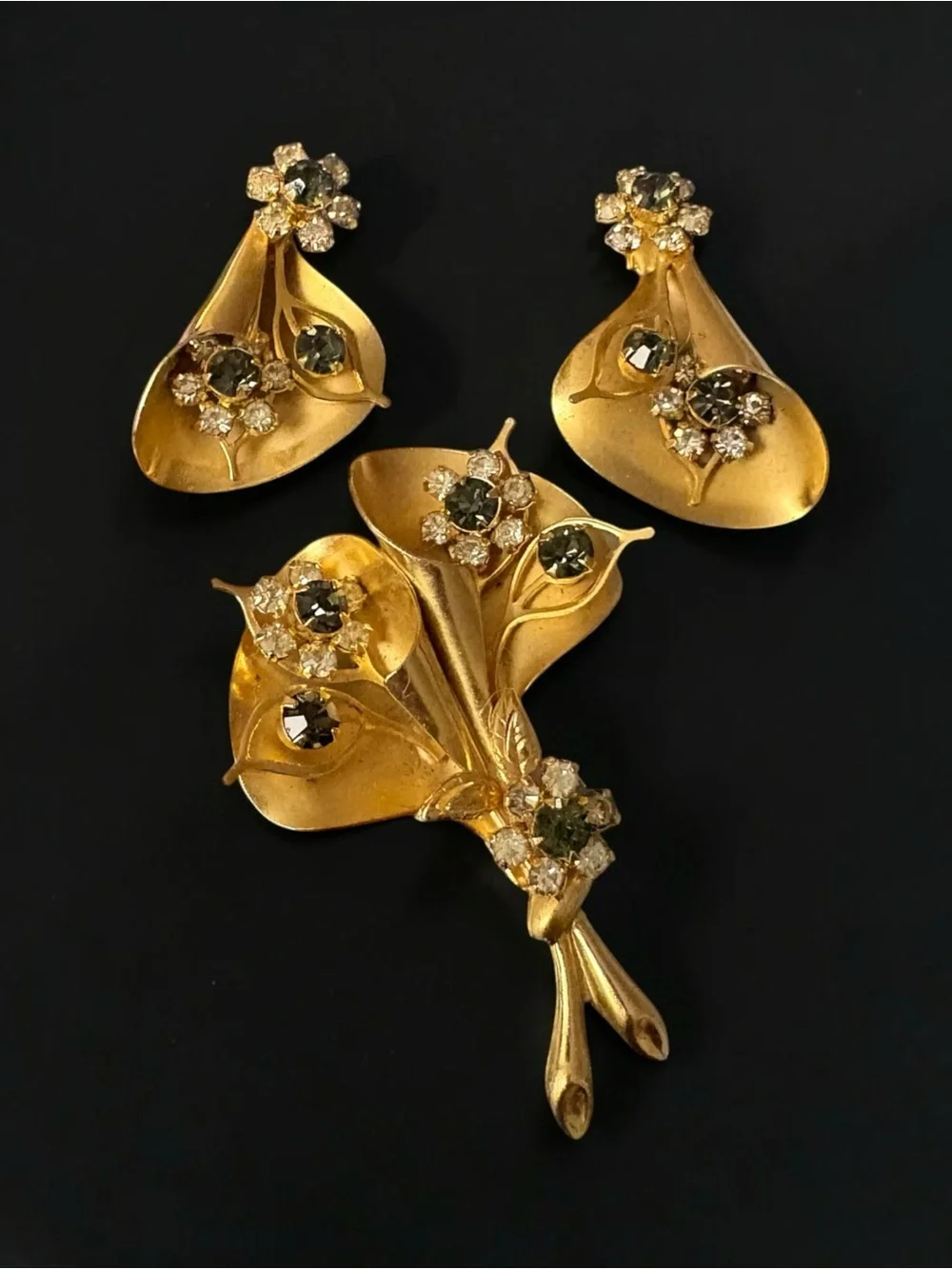 Vintage Mid-Century Albert Weiss 3-Piece Demi-Parure Set